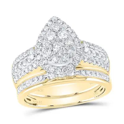 14kt Yellow Gold 1 5/8ctw-dia Ana M Trio Set Miral Jewelry