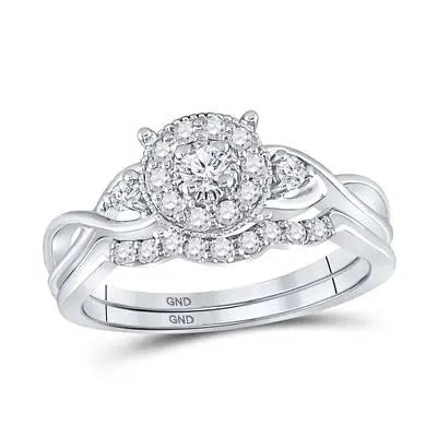 Diamond Bridal Wedding Ring Set 1/3 Cttw - Miral Jewelry