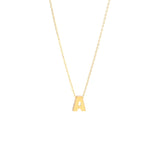 Initial A Necklace Yellow Gold Necklace - Miral Jewelry