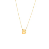 Initial B Necklace Yellow Gold Necklace - Miral Jewelry