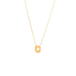 Initial C in 14k Yellow Gold Necklace - Miral Jewelry