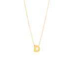 Initial D in 14k Yellow Gold Necklace - Miral Jewelry