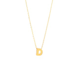Initial D in 14k Yellow Gold Necklace - Miral Jewelry