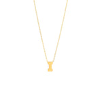Initial I in 14k Yellow Gold Necklace - Miral Jewelry