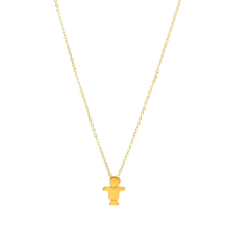 14k Yellow Gold Boy Necklace