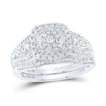 Round Diamond Bridal Wedding Ring Set 3/8 Cttw - Miral Jewelry