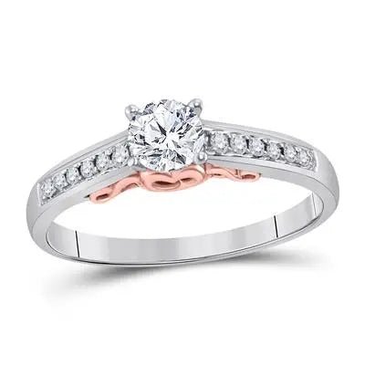 White 14 Karat Cocktail Diamond Engagement Ring - Miral Jewelry