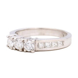 White Gold 14k Ring with 1.25 Tw Round Diamonds - Miral Jewelry